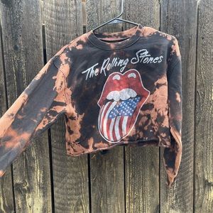 Cropped Rolling Stones Sweatshirt